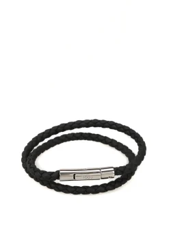 Bracciale MyColors in pelle intrecciata nera