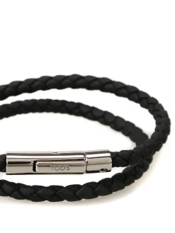 Bracciale MyColors in pelle intrecciata nera