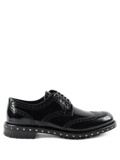 Brogue in pelle con borchiette