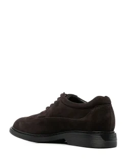 Brogue in pelle scamosciata marrone