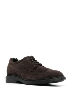 Brogue in pelle scamosciata marrone