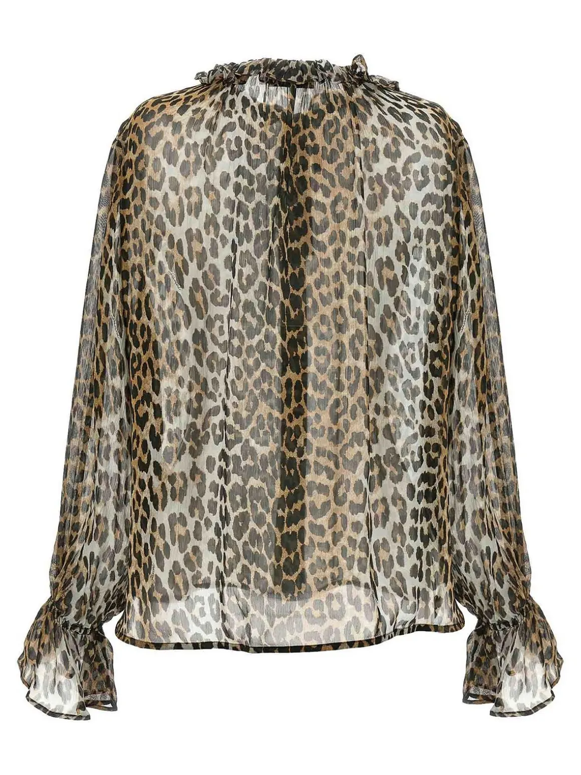Camicia a corda trapone stampata leopardo