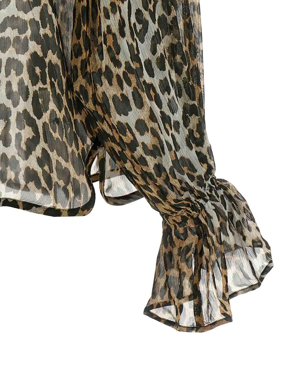 Camicia a corda trapone stampata leopardo