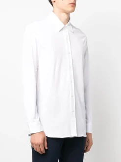 Camicia a maniche lunghe biologico bianco
