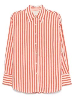 Camicia a strisce di miscela di cotone