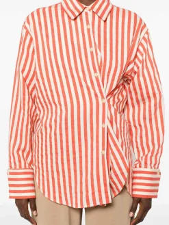 Camicia a strisce di miscela di cotone