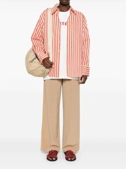 Camicia a strisce di miscela di cotone