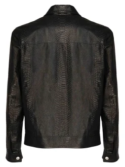 Camicia da giacca stampata da pitone