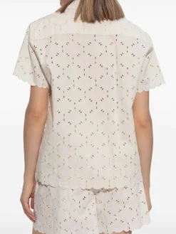 Camicia da miscela di cotone ricamata