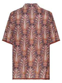 Camicia di cotone con stampa grafica