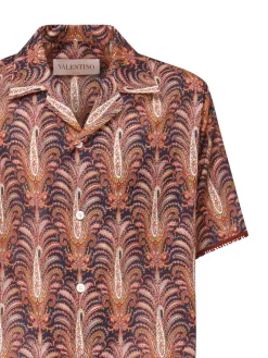 Camicia di cotone con stampa grafica