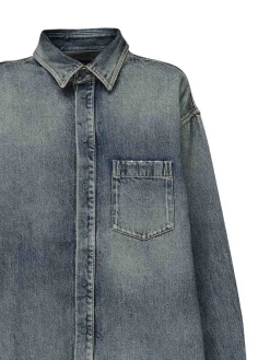 Camicia di cotone con tasca del torace