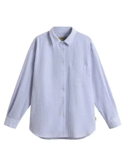 Camicia di cotone Seersucker