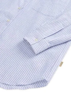 Camicia di cotone Seersucker