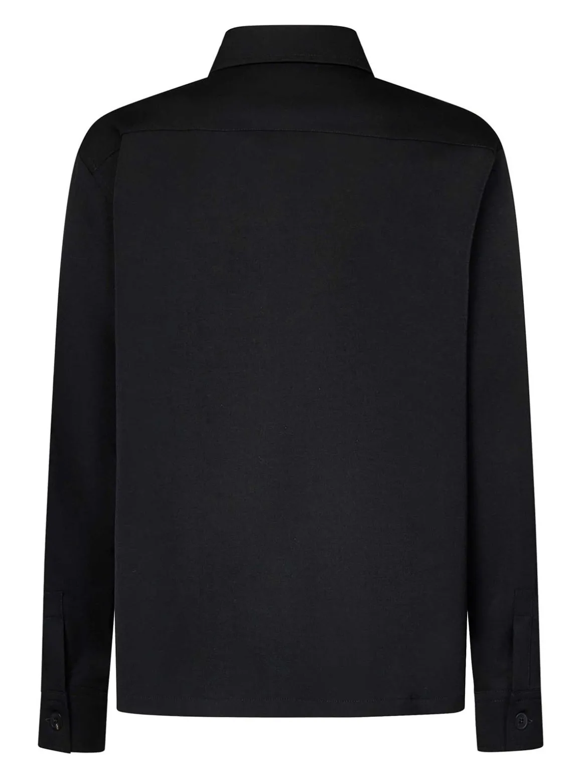 Camicia di lana vergine tratto nero