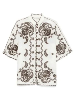 Camicia di lino ricamata ascensione