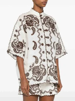 Camicia di lino ricamata ascensione