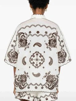 Camicia di lino ricamata ascensione