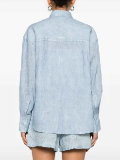 Camicia di lino stampata