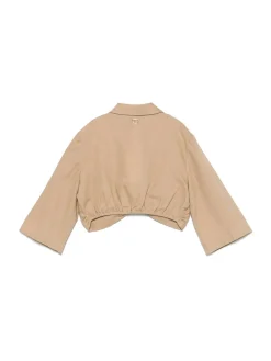 Camicia di lino/cotone ritagliata