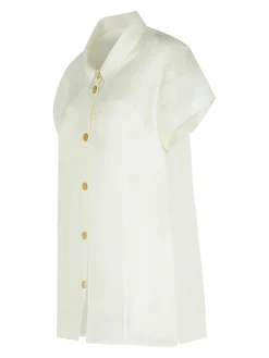 Camicia di seta bianca Keefe