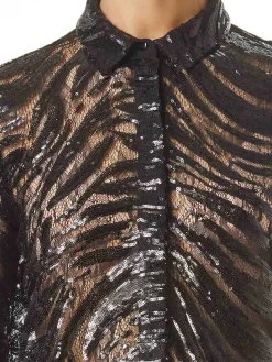 Camicia di tigre in pizzo