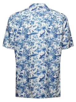 Camicia kalea con stampa di squalo