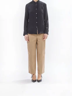 Camicia Misto Seta Con Abbottonatura Swirl