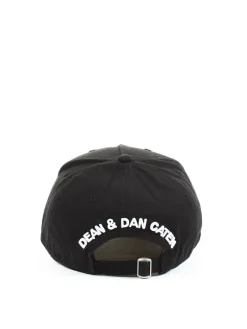 Cappellino nero con ricamo logo