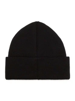 Cappello a maglia in lana nera