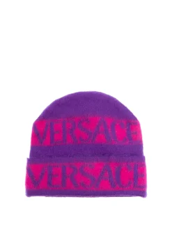Cappello a righe con logo
