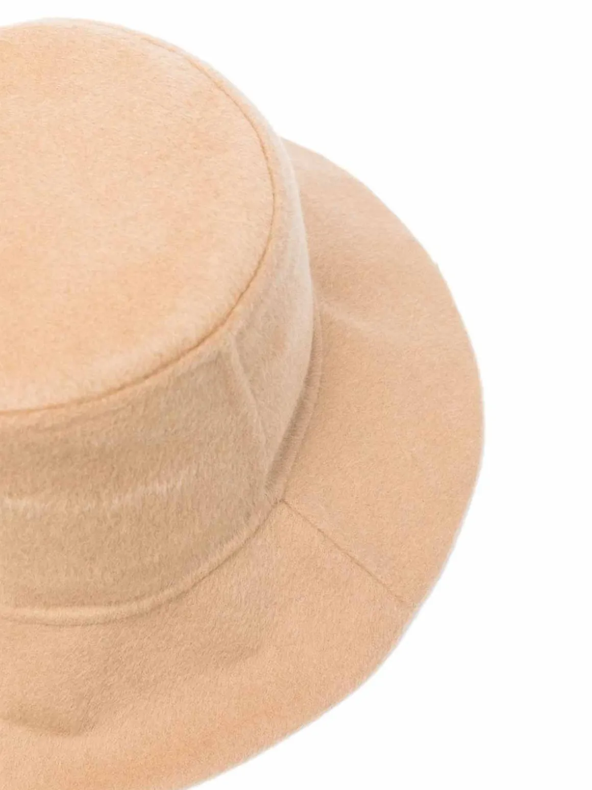 Cappello a secchio in lana largo