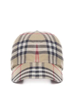 Cappello da baseball con stampa a quadri