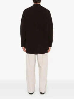 Cappotto cardigan in feltro
