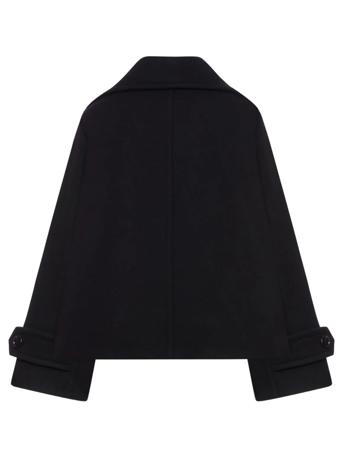 Cappotto corto di lana di grandi dimensioni