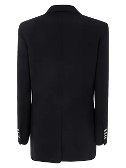 Cappotto doppiopetto con bottoni dorati