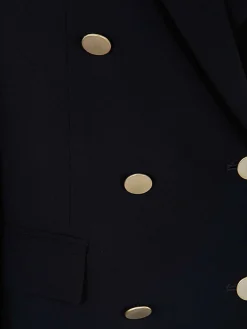 Cappotto doppiopetto con bottoni dorati