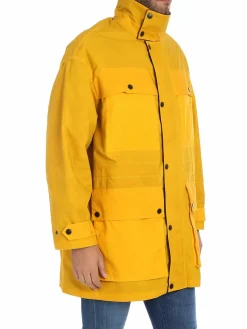 Cappotto giallo in tessuto