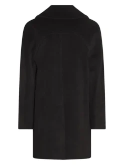 Cappotto in misto lana nera