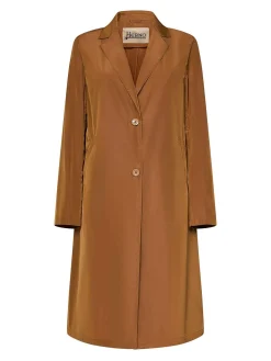 Cappotto in taffetio color cammello singolo