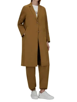 Cappotto in taffetio color cammello singolo