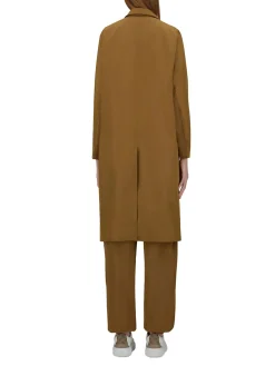 Cappotto in taffetio color cammello singolo