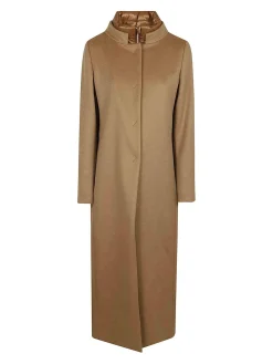 Cappotto lungo con bavaglino imbottito
