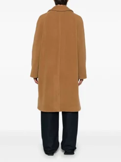 Cappotto lungo monopetto in lana