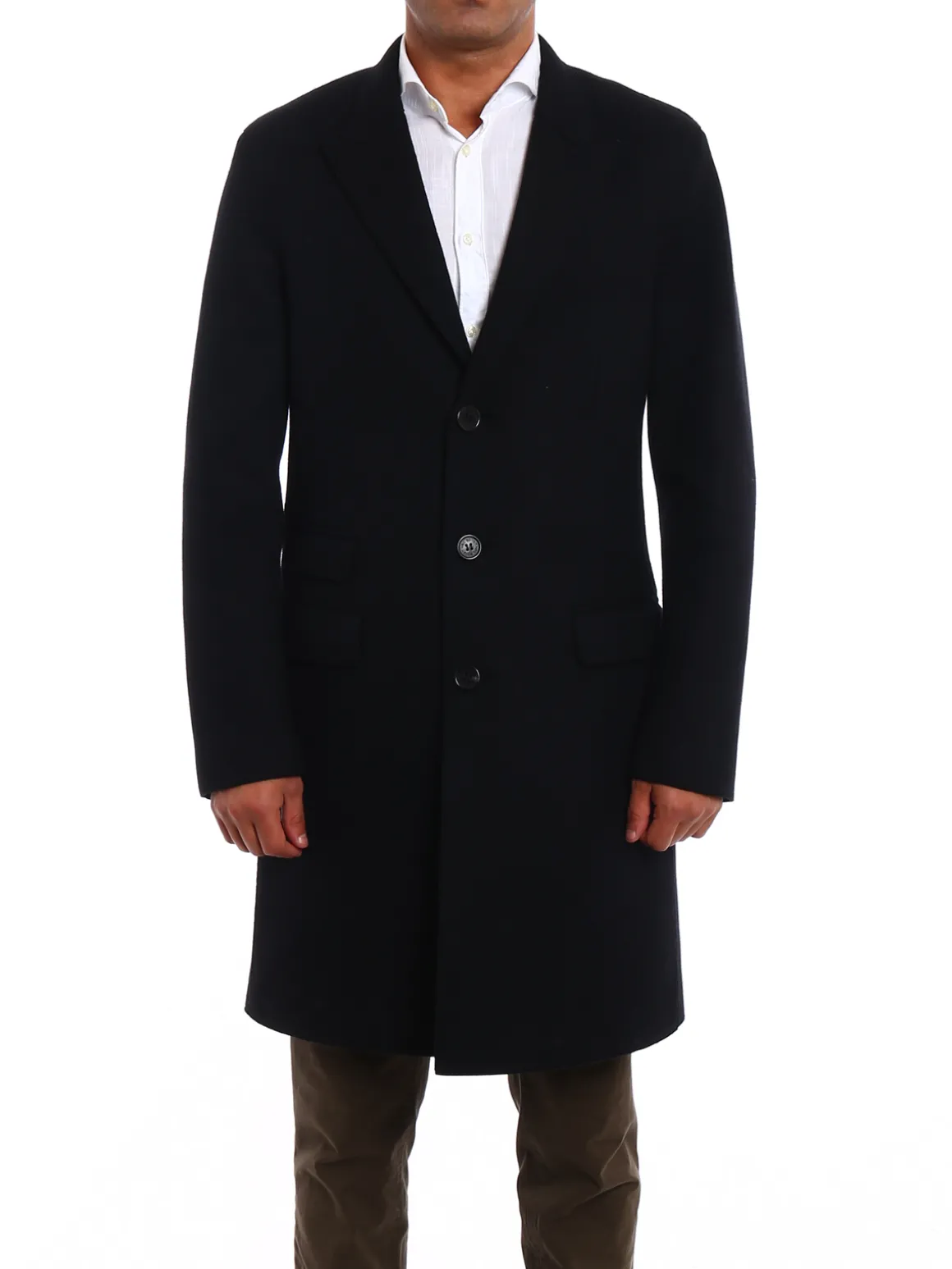 Cappotto skinny fit panno di lana