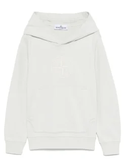 Cappuccio bianco con ricamo logo