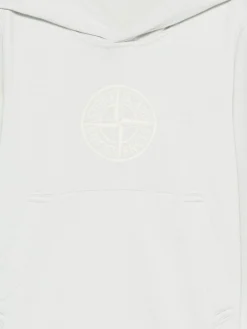 Cappuccio bianco con ricamo logo