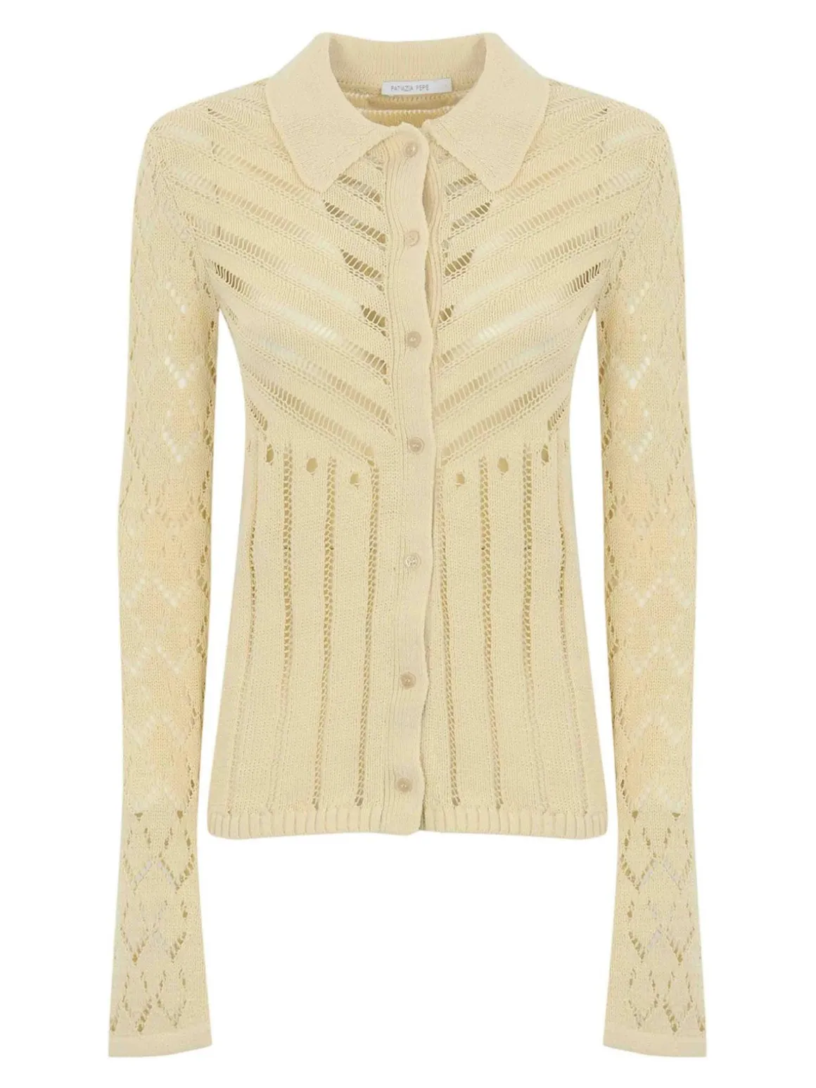 Cardigan a maglia aperta