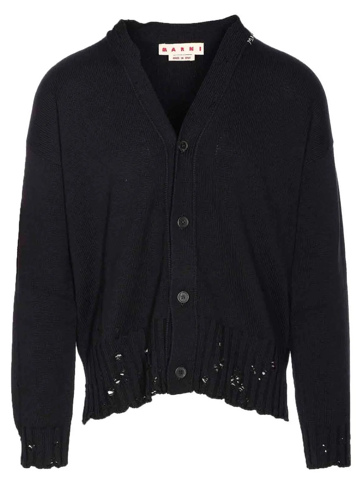 Cardigan a maglia nera con pulsanti chiusura