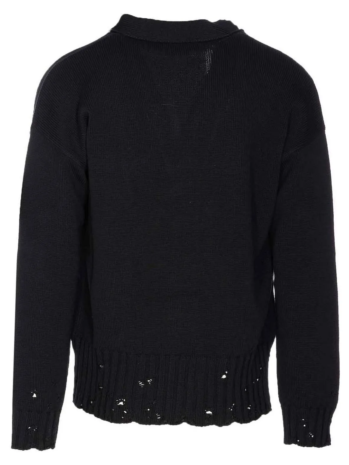 Cardigan a maglia nera con pulsanti chiusura
